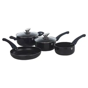 BLAUMANN 6Pc Set Aquamarine Colour Cookware Frying Grill Pots Saucepan Casserole Soft Touch Handle