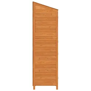 Berkfield Garden Shed Brown 55x52x174.5 cm Solid Wood Fir