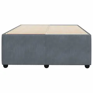 Berkfield Bed Frame without Mattress Dark Grey 120x200 cm Velvet