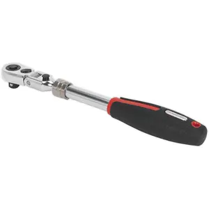 Versatile Extendable Ratchet Wrench with Locking Flexi-Head - 3/8" Drive and 72-Tooth Action