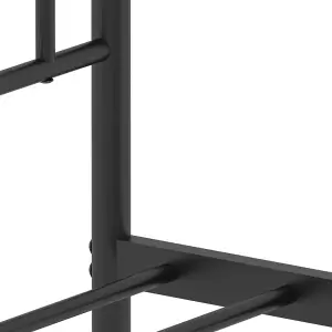 Berkfield Metal Bed Frame without Mattress with Footboard Black 75x190cm