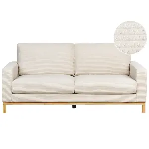 2 Seater Jumbo Cord Sofa Light Beige SIGGARD