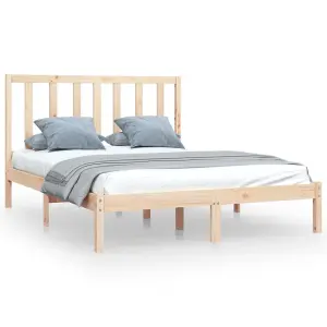 Berkfield Bed Frame Solid Wood Pine 120x190 cm 4FT Small Double