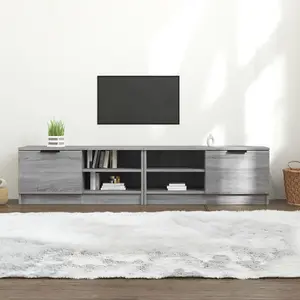 Berkfield TV Cabinets 2 pcs Grey Sonoma 80x35x36.5 cm Engineered Wood