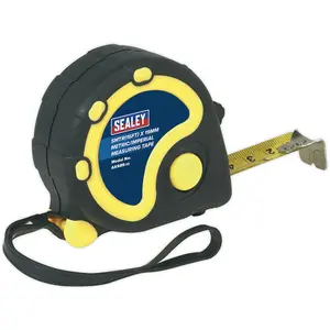 Durable 5m Rubber Tape Measure with Belt Clip and Slide-Button Lock