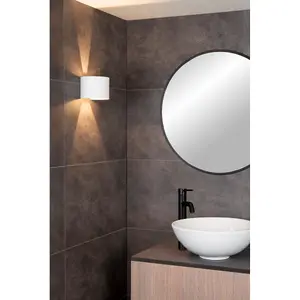 Lucide Axi Modern Up Down Wall Spotlight Bathroom - LED - 2x3,5W 2700K - IP54 - White