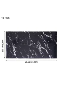 Marble Effect PVC Wall Panels 10 Pieces Set for Stylish Bathtoom & Living Room Decor