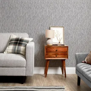 Natural Cork Wallpaper In Grey