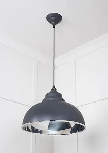 Smooth Nickel Harborne Pendant in Slate