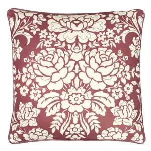 Paoletti Melrose Floral Piped Feather Filled Cushion