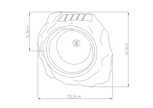 Grey Stone effect Natural Solar-powered Integrated LED Outdoor Ground light