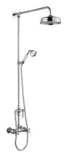 Traditional Exposed Thermostatic Shower Valve & Kit (1 Outlet) - Chrome - Balterley