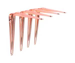 London Shelf Bracket 150X200mm Polished Copper (Pack Of 4)