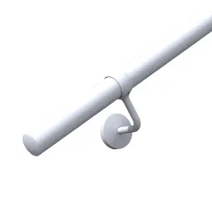 Matt White Stair Handrail Kit - 2.4m X 40mm