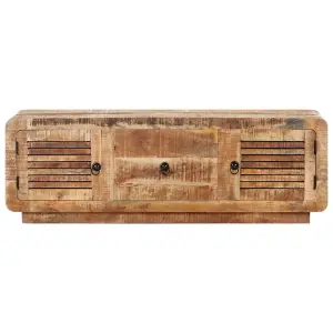 Berkfield TV Cabinet 120x30x40 cm Rough Mango Wood