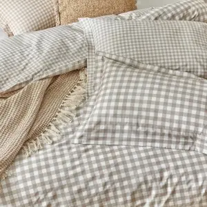 Yard Barton Check Reversible Duvet Set