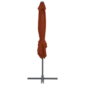 Berkfield Cantilever Umbrella with Steel Pole Terracotta 250x250 cm