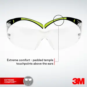 3M Clear lens Safety specs, Pair