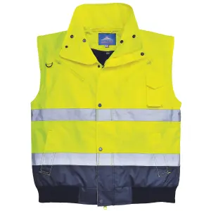 Portwest Mens 3 In 1 Hi-Vis Bomber Jacket (C465) / Workwear