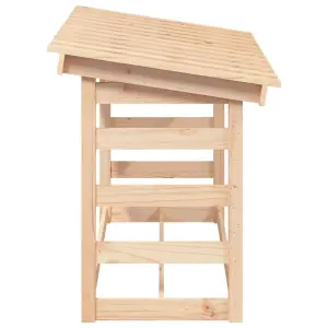 Berkfield Firewood Rack 108x64.5x78 cm Solid Wood Pine