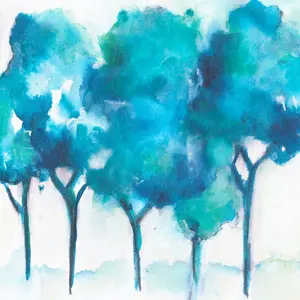 Turquoise Forest by Joyce Combs - Wrapped Canvas Print 122cm H x 122cm W x 3.8cm D