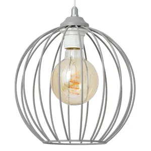 Luminosa Mercure Cluster Pendant Ceiling Light Grey 40cm