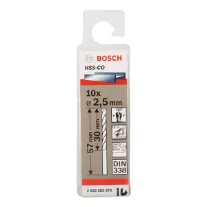 Bosch Professional HSS-Co DIN338 2.5x30x57mm