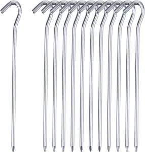 50 X Tent Pegs Galvanised Metal Steel