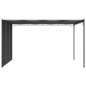 Berkfield Garden Gazebo with Side Curtain 4x3x2.25 m Anthracite