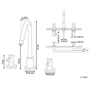 Beliani Modern Sink Faucet KALAMBO Black