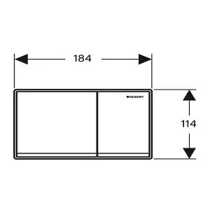 Geberit Omega60 Dual Flush Plate for 120mm Omega Cistern White Glass 115.081.SI.1