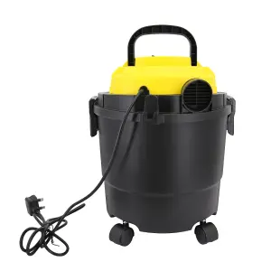 15L 1250W Wet and Dry Vacuum Cleaner Compact Cylinder 15KPa HEPA Filter