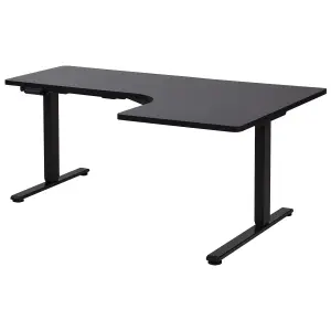 Adjustable Desk Electric Right Hand Black DESTINES