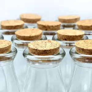 100ml Glass Bottles with Cork Lids - 24-Pack for Spices, Jam, Milk, Yoghurt, Wedding Favours, DIY Projects & Party Giveaways