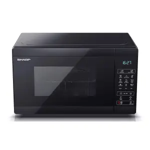 Sharp YC-MG02U-B Black 20L 800W Microwave with 1000W Grill and Touch Control