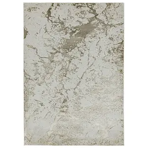 Strata Bronze Grey Champagne Modern Abstract Easy to Clean Rug for Living Room Bedroom and Dining Room-120cm X 170cm