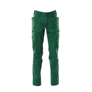 Mascot Accelerate Thigh Pocket Trousers with Stretch Zones - Green   (31.5) (Leg Length - Regular)