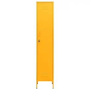 Berkfield Locker Cabinet Mustard Yellow 35x46x180 cm Steel