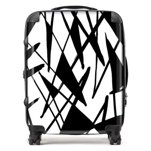 Brush Abstract Pattern Suitcase - Large