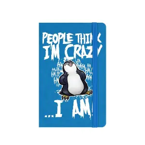 Psycho Penguin People Think Im Crazy A6 Notebook Blue/White/Slate Grey (A5)