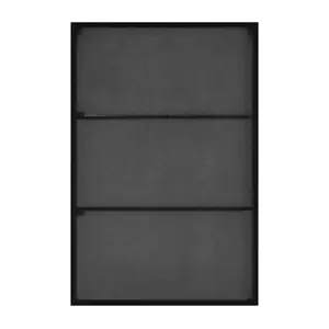 Alcantera Rectangle Metal Frame Wall Mirror Simple and Elegant Modern Design Black / 100cm H x 66cm W