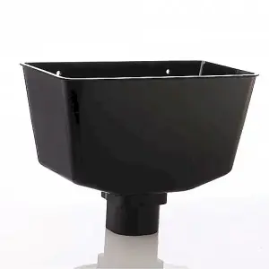 Aquaflow - Black Rainwater Gutter Hopper