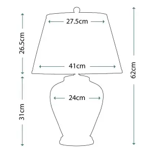 Luminosa Arum 1 Light Table Lamp Brass, E27