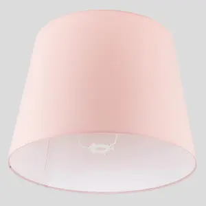 ValueLights Aspen Modern Tapered Table Floor Lamp Light Shade with Pink Fabric Finish