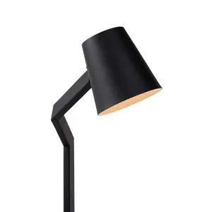 Lucide Mizuko Modern Floor Reading Lamp 13cm - 1xE14 - Black