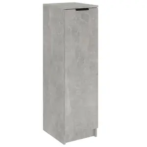 Berkfield Shoe Cabinet Concrete Grey 30x35x100 cm Engineered Wood