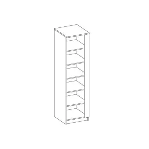 Stylish White Matt Bookcase H1930mm W500mm D400mm - Modern Design for Children's Rooms