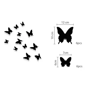 3D Butterflies Black Stock Clearance Wall Decor Art