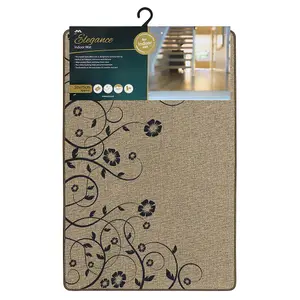 JVL Elegance Door Mat 50 x 75 cm, Trailing Flower