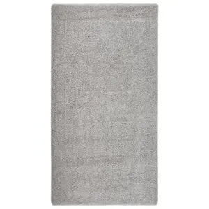 Shaggy Rug Light Grey 80x150 cm Anti Slip